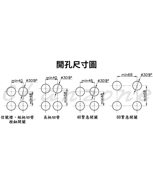 山河電機 ø30-SHB/SHD系列 平面照光急停按鈕 SHBIB-306P/SHDIB-306P